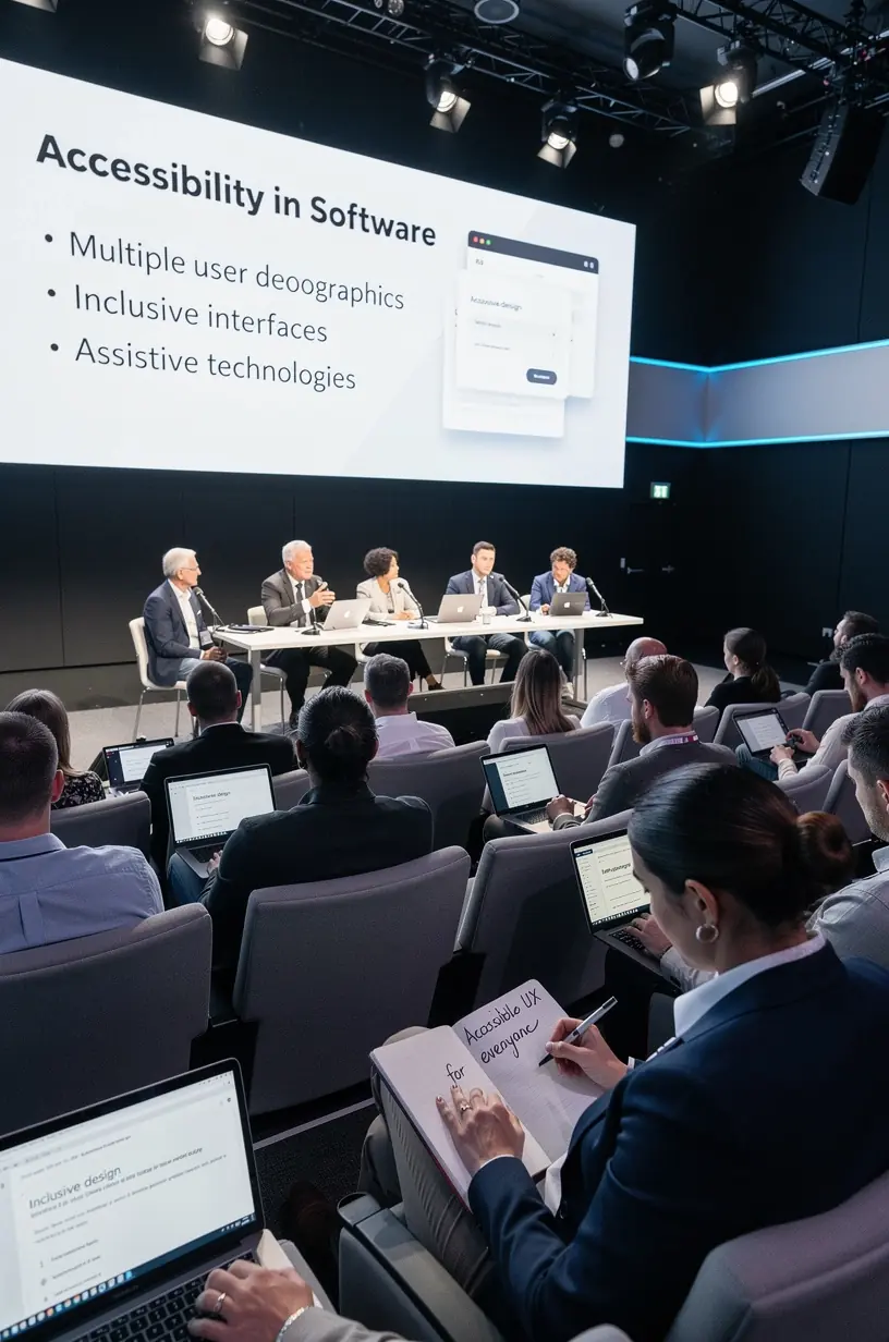 Accessibility features improving software usability and experience.